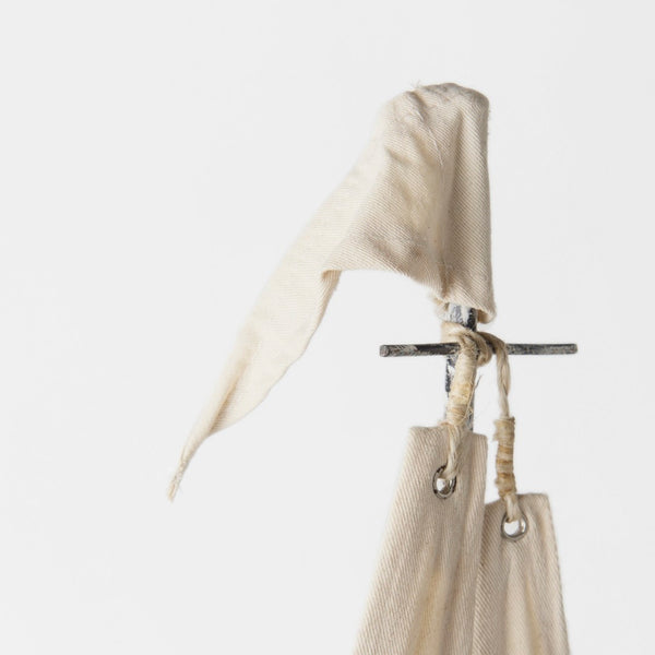 Mercana Tartane Nautical Sailboat Sculpture - Handcrafted Coastal Accent for Modern Home Decor Display Brown/Cream Wood | 32H 68692