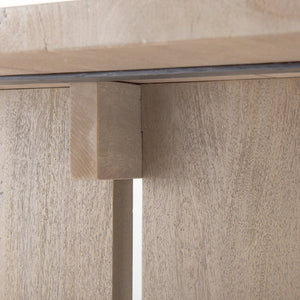 Mercana Aida Scandinavian-Inspired Dining Table in Light Gray Wood - Elegant, Sturdy & Minimalist Design 84" Lt Gray Wood Top | Lt Gray Wood Legs 69199