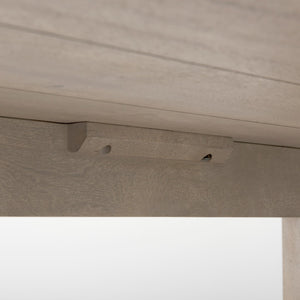 Mercana Aida Scandinavian-Inspired Dining Table in Light Gray Wood - Elegant, Sturdy & Minimalist Design 84" Lt Gray Wood Top | Lt Gray Wood Legs 69199