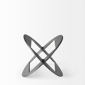 Mercana Cusco Geometric Decorative Object in Antiqued Gold - Modern Accent for Stylish Home Interiors Black Iron | 6H 69251