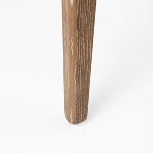 Mercana Niles Wingback Dining Chair - Stylish Comfort with Curved Design and Durable Wooden Legs for Any Space Navy Blue Fabric | Medium Brown Wood 69400