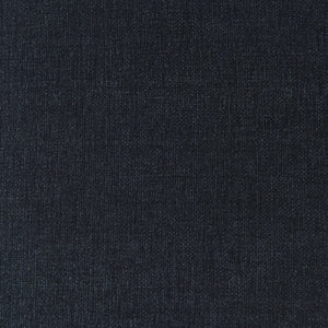 Mercana Niles Wingback Dining Chair - Stylish Comfort with Curved Design and Durable Wooden Legs for Any Space Navy Blue Fabric | Medium Brown Wood 69400