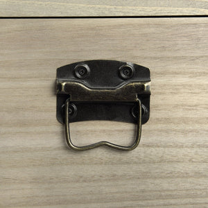 Mercana Sonny Rectangular Storage Boxes in Mango Wood and Wicker with Metal Accents for Stylish Organization 69529