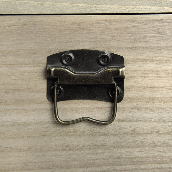 Mercana Sonny Rectangular Storage Boxes in Mango Wood and Wicker with Metal Accents for Stylish Organization 69529