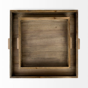 Mercana Sonny Tropical-Inspired Square Trays with Wicker Sides for Stylish Organization & Display Appeal 69530