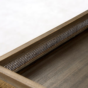 Mercana Sonny Tropical-Inspired Square Trays with Wicker Sides for Stylish Organization & Display Appeal 69530