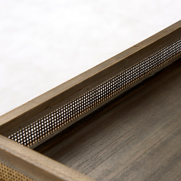 Mercana Sonny Tropical-Inspired Square Trays with Wicker Sides for Stylish Organization & Display Appeal 69530