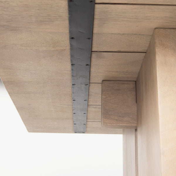 Mercana Aida Scandinavian-Inspired Dining Table in Light Gray Wood - Elegant, Sturdy & Minimalist Design 84" Lt Brown Wood Top | Lt Brown Wood Legs 69200