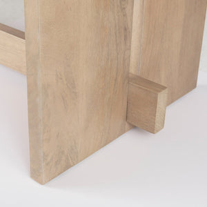 Mercana Aida Scandinavian-Inspired Dining Table in Light Gray Wood - Elegant, Sturdy & Minimalist Design 84" Lt Brown Wood Top | Lt Brown Wood Legs 69200