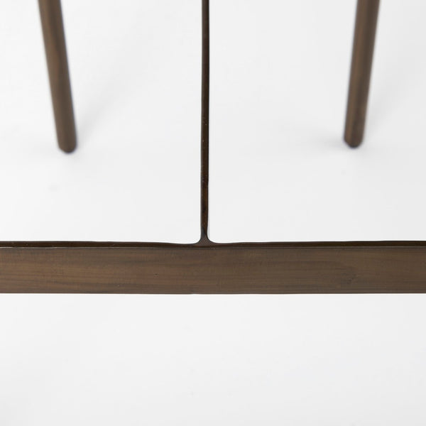 Mercana Millie Elegant Hair-On-Hide Seat Counter Stool with Stylish Gold Frame for Modern Farmhouse Charm Gray Hair-On-Hide | Gold Metal | Bar 69385