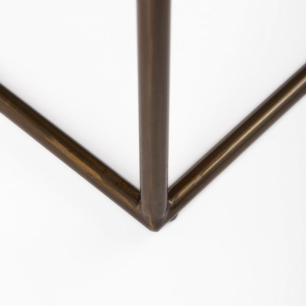 Mercana Clarissa Woven-Leather Stool with Sturdy Iron Frame for Stylish Accent Seating in Any Space 69396