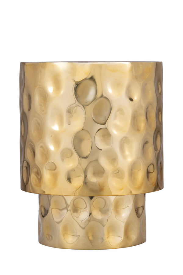 English Elm ET-90-25-16 Hand-Hammered Modern End Table in Gold Stainless Steel — Versatile Copper & Silver Options B009P321119