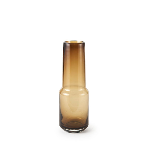 Mercana Amrita Modern Glass Vase with Elegant Golden Brown Gradient for Chic Home Decor Accents Gold/Brown Glass | 12H 69544
