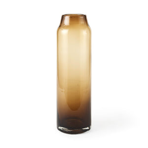 Mercana Amrita Modern Glass Vase with Elegant Golden Brown Gradient for Chic Home Decor Accents Gold/Brown Glass | 16H 69545