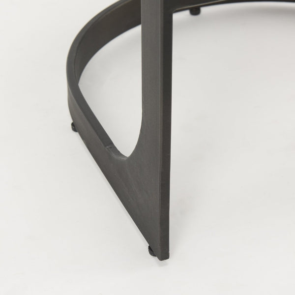 Mercana Tyson Counter Stool - Stylish Backless Leather Seat with Gun Metal Frame for Modern Interiors Brown Leather | Black Metal | Counter 69267