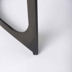 Mercana Tyson Counter Stool - Stylish Backless Leather Seat with Gun Metal Frame for Modern Interiors Black Leather | Black Metal | Bar 69271