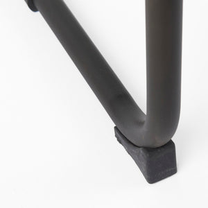 Mercana Berbick Industrial Counter Stool with Full-Back Support and Sturdy Iron Frame for Modern Spaces Brown Leather | Gray Metal | Counter 69277