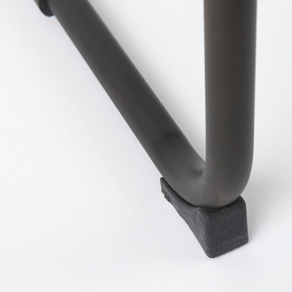 Mercana Berbick Industrial Counter Stool with Full-Back Support and Sturdy Iron Frame for Modern Spaces Brown Leather | Gray Metal | Bar 69280