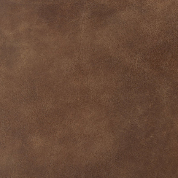 Mercana Berbick Industrial Counter Stool with Full-Back Support and Sturdy Iron Frame for Modern Spaces Brown Leather | Gray Metal | Bar 69280