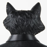 Mercana Murray 6.0L x 4.5W x 13.0H Black Painted Resin Fox in a Suit Bust 69287