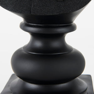 Mercana Murray Stylish White Resin Fox Bust - Charming Woodland Accent for Modern Home Décor Display Black Resin | 13H 69287