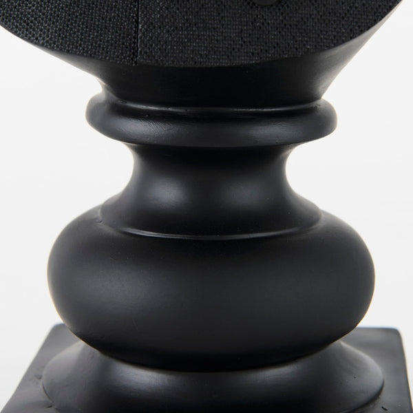 Mercana Murray Stylish White Resin Fox Bust - Charming Woodland Accent for Modern Home Décor Display Black Resin | 13H 69287