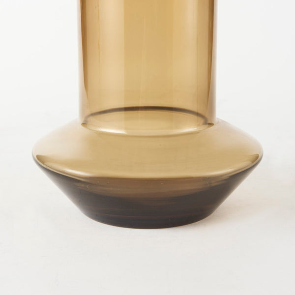 Mercana Amrita Modern Glass Vase with Elegant Golden Brown Gradient for Chic Home Decor Accents Gold/Brown Glass | 10H 69543