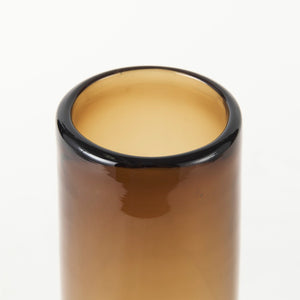 Mercana Amrita Modern Glass Vase with Elegant Golden Brown Gradient for Chic Home Decor Accents Gold/Brown Glass | 12H 69544