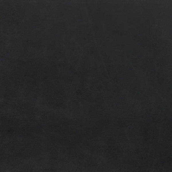 Mercana Berbick Dining Chair – Industrial-Modern Design with Top-Grain Leather & Sturdy Iron Frame, Pre-assembled Black Leather | Black Metal 69273