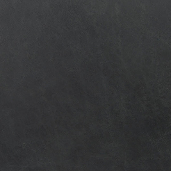 Mercana Berbick Industrial Counter Stool with Full-Back Support and Sturdy Iron Frame for Modern Spaces Black Leather | Gray Metal | Counter 69276