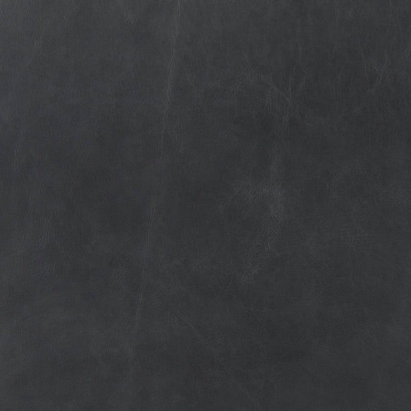 Mercana Berbick Industrial Counter Stool with Full-Back Support and Sturdy Iron Frame for Modern Spaces Black Leather | Gray Metal | Bar 69279