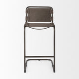 Mercana Berbick 43" Total Height Brown/Gray Suede w/ Iron Frame Bar Stool 69281