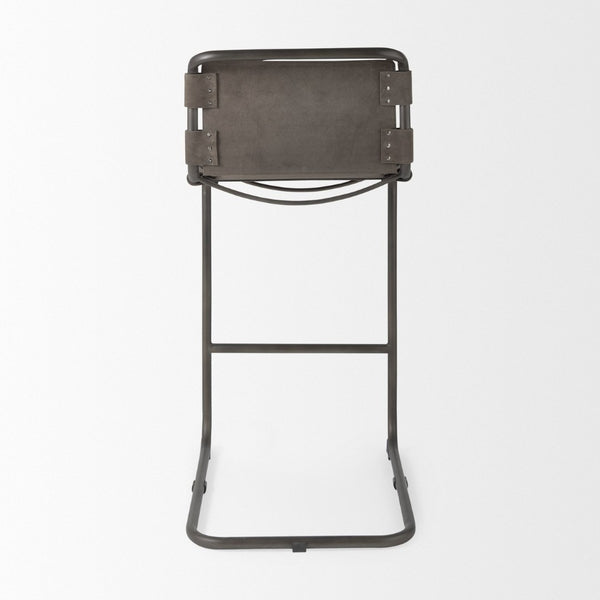 Mercana Berbick 43" Suede Upholstered Stool with Sturdy Iron Frame for Modern Farmhouse and Urban Spaces 69281
