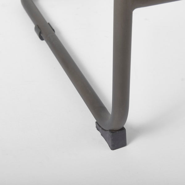 Mercana Berbick 43" Suede Upholstered Stool with Sturdy Iron Frame for Modern Farmhouse and Urban Spaces 69281