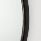 Mercana Piper 35.8L x 1.0W x 35.8H Small Black Metal Round Wall Mirror 69341