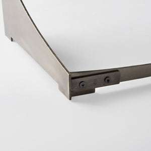 Mercana Reinhold Elegant Stone Top Iron Coffee Table - Sculptural Design for Contemporary Living Spaces 69262-AB