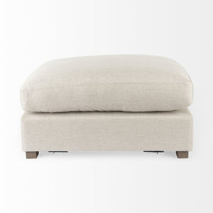 Mercana Valence Armless Sectional Piece – Modular Comfort & Timeless Style for Any Living Space Design Cream Fabric | 2/3 Ottoman 69112