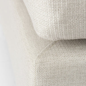 Mercana Valence Armless Sectional Piece – Modular Comfort & Timeless Style for Any Living Space Design Cream Fabric | 2/3 Ottoman 69112