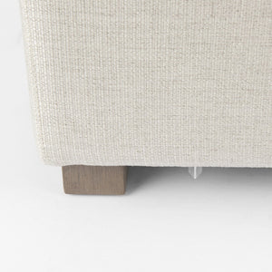 Mercana Valence Armless Sectional Piece – Modular Comfort & Timeless Style for Any Living Space Design Cream Fabric | 2/3 Ottoman 69112