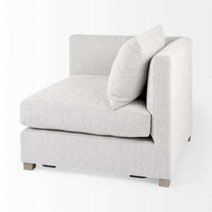 Mercana Valence Corner Sectional Piece: Stylish Modular Comfort for Effortless Living and Custom Layouts Light Gray Fabric | Corner Chair 69116