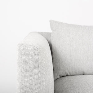 Mercana Valence Corner Sectional Piece: Stylish Modular Comfort for Effortless Living and Custom Layouts Light Gray Fabric | Corner Chair 69116