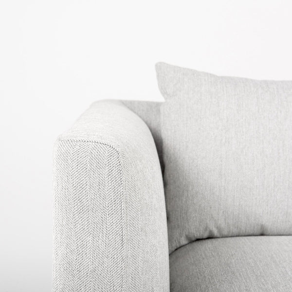 Mercana Valence Corner Sectional Piece: Stylish Modular Comfort for Effortless Living and Custom Layouts Light Gray Fabric | Corner Chair 69116