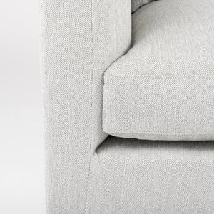 Mercana Valence Corner Sectional Piece: Stylish Modular Comfort for Effortless Living and Custom Layouts Light Gray Fabric | Corner Chair 69116