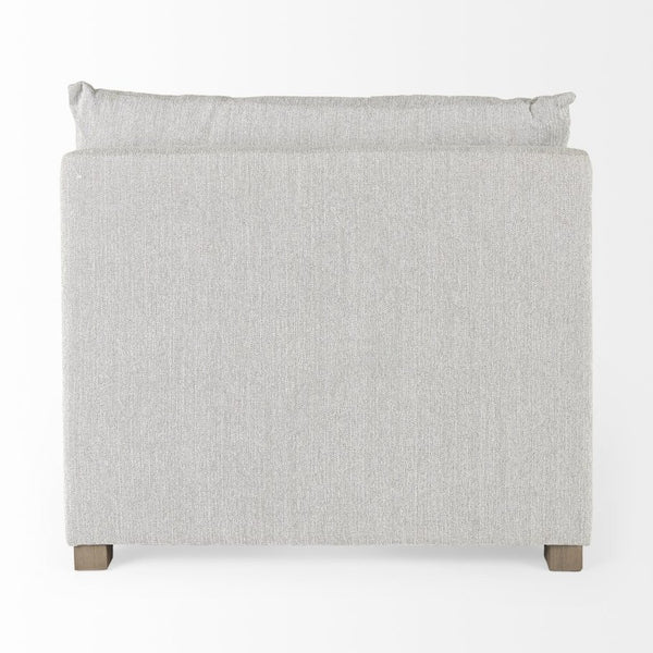 Mercana Valence Corner Sectional Piece: Stylish Modular Comfort for Effortless Living and Custom Layouts Light Gray Fabric | Armless Chair 69117