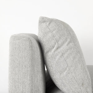 Mercana Valence Corner Sectional Piece: Stylish Modular Comfort for Effortless Living and Custom Layouts Light Gray Fabric | Armless Chair 69117