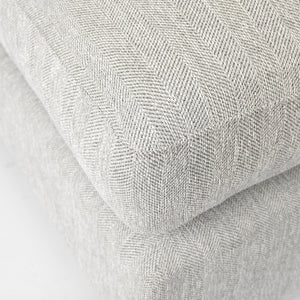 Mercana Valence Corner Sectional Piece: Stylish Modular Comfort for Effortless Living and Custom Layouts Light Gray Fabric | 2/3 Ottoman 69118