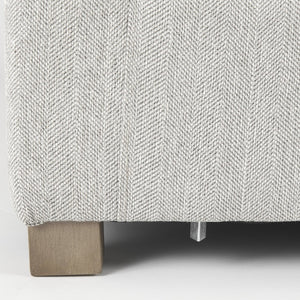 Mercana Valence Corner Sectional Piece: Stylish Modular Comfort for Effortless Living and Custom Layouts Light Gray Fabric | 2/3 Ottoman 69118