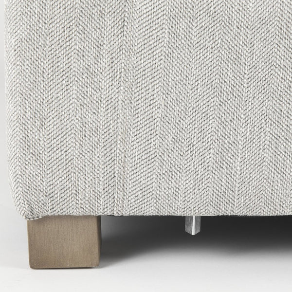 Mercana Valence Corner Sectional Piece: Stylish Modular Comfort for Effortless Living and Custom Layouts Light Gray Fabric | 2/3 Ottoman 69118