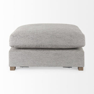 Mercana Valence Versatile Armless Sectional Module: Modern Comfort with Modular Flexibility for Your Space Mediuma Gray Fabric | 2/3 Ottoman 69124