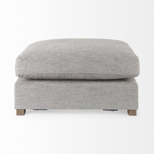 Mercana Valence Versatile Armless Sectional Module: Modern Comfort with Modular Flexibility for Your Space Mediuma Gray Fabric | 2/3 Ottoman 69124